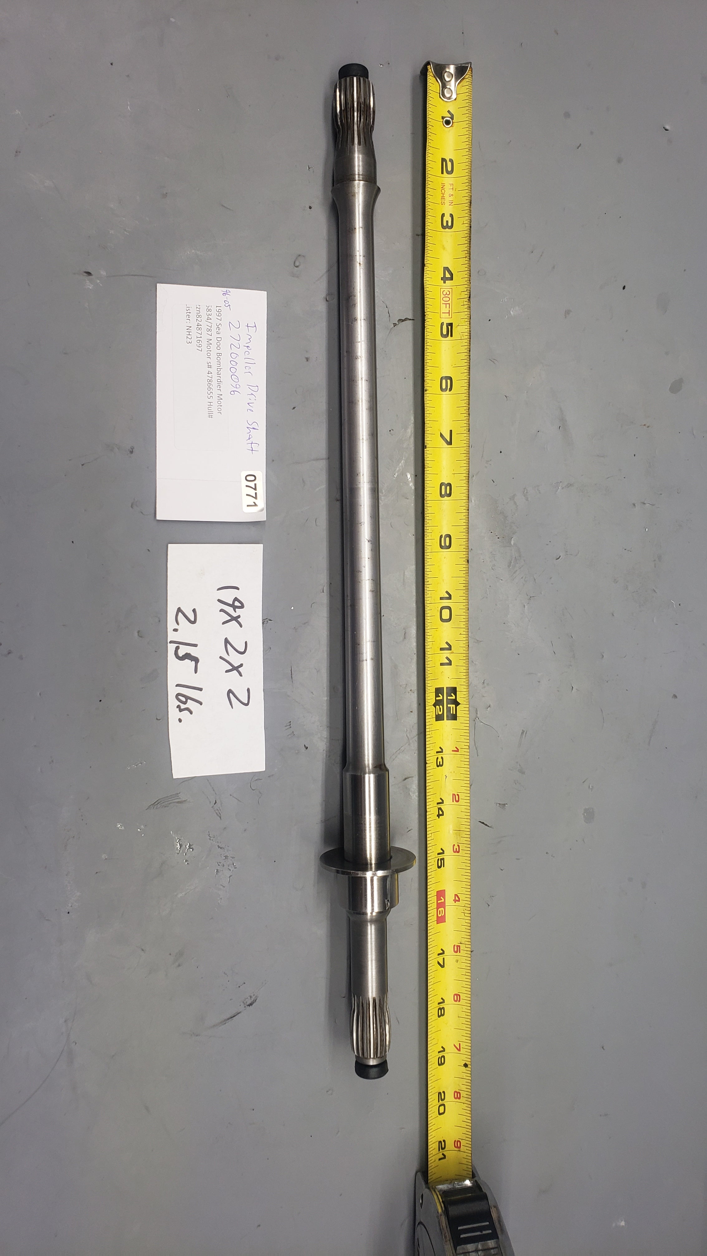 1996-2005 Sea Doo SPX SP Jet Ski 272000096 Impeller Drive Shaft