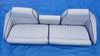 *201 Stratos Pro Boat Bench Seats Complete Set Custom Gray Blue Trim Cushion Ranger Trident Javelin BassCat Bumblebee
