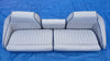 *201 Stratos Pro Boat Bench Seats Complete Set Custom Gray Blue Trim Cushion Ranger Trident Javelin BassCat Bumblebee