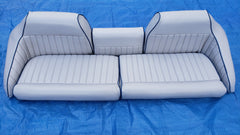 *201 Stratos Pro Boat Bench Seats Complete Set Custom Gray Blue Trim Cushion Ranger Trident Javelin BassCat Bumblebee