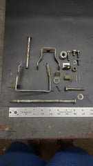 1964-1973 Evinrude Johnson Transom Tilt Swivel Brackets Stops Bolts Springs & Pin lot 9-9.5 HP Vintage Hardware