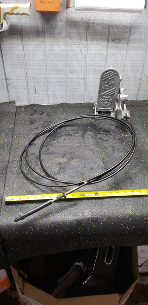 *Aluminum Hot Foot T-H Marine Supply 15' Throttle Control Cable Pedal Boat Gas w/ Mount Plate Universal