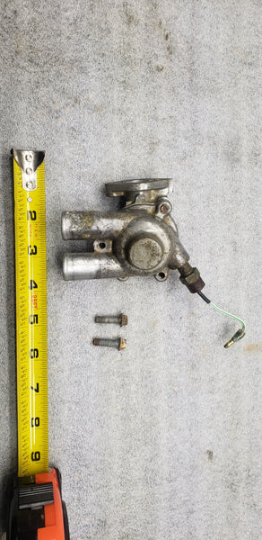 *2002-03 ATV Kawasaki Prairie 650 K-EBC 16160-1112 Lower Thermostat Housing Body 4X4 Four-Wheeler 4 Wheeler OEM Temperature Sensor Temp