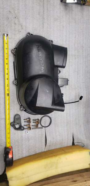 *2002-03 ATV Kawasaki Prairie 650 K-EBC 14041-1158 Clutch Outer Cover Belt Converter Side Engine Cover 4X4 Four-Wheeler 4 Wheeler OEM