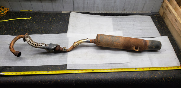 *1984 ATV Honda 200 TRX 18310-VM5-003 Muffler Tailpipe Exhaust Pipe 4 Four-Wheeler 18320-958-682 OEM Silencer