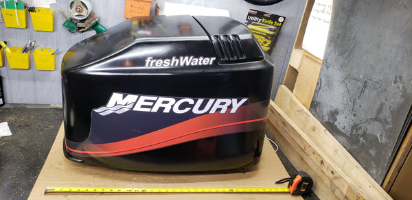 *1996-06 Mercury Mariner 827328A7 828342 Top Cowling Cowl Hood Cover 105-200 HP OEM