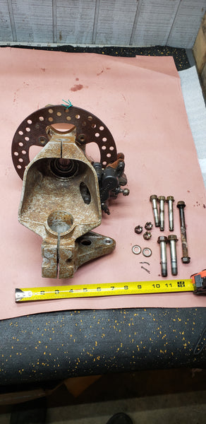 *2002-03 ATV Kawasaki Prairie 650 K-EBC 49030-1135 39186-0041 43041-1807 Front Left Steering Knuckle Wheel Hub Spindle Rotor Brake Caliper 4X4 Four-Wheeler 4 Wheeler Suspension OEM