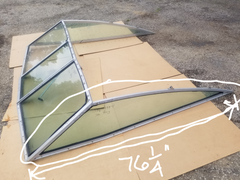 *Sea Ray Ski Boat Runabout Port Side Section Windshield Glass Window*