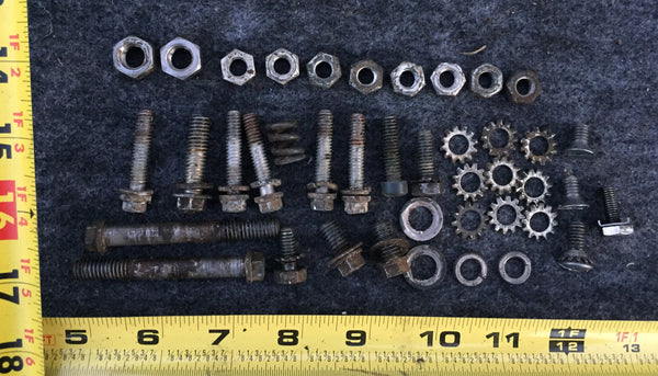 ~1970 Johnson Evinrude 20 Hp Seahorse Lot Of Original Bolts Screws Nuts Washers Vintage
